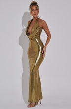 Chrishelle Maxi Dress - Gold - Napalia