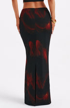 Chrishelle Maxi Skirt - Fire Print - Napalia