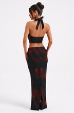Chrishelle Maxi Skirt - Fire Print - Napalia