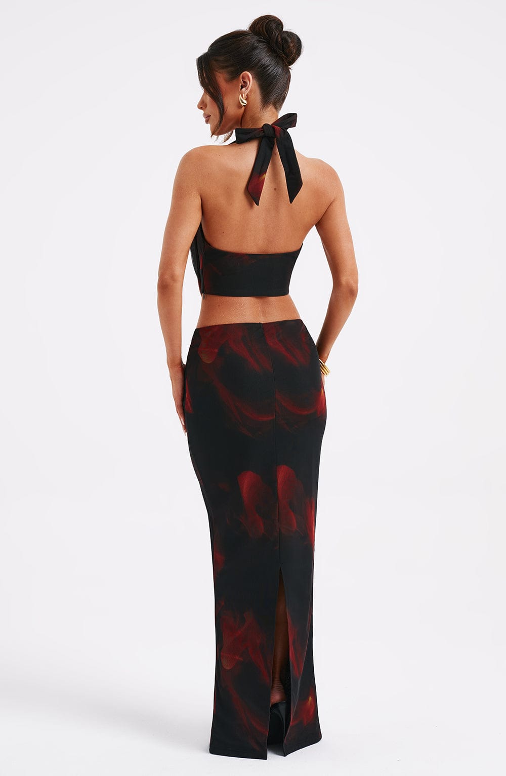 Chrishelle Maxi Skirt - Fire Print - Napalia