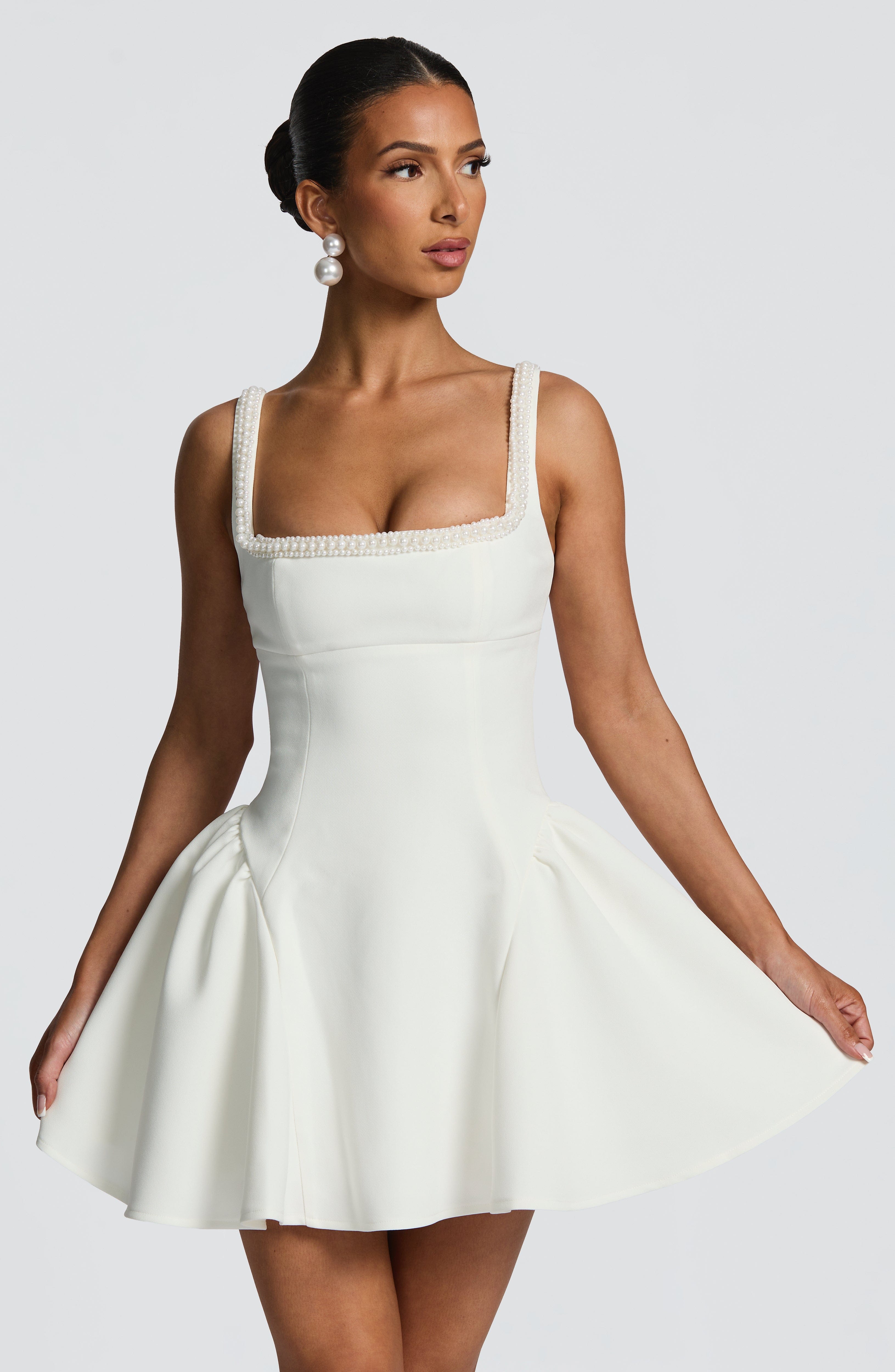 Christie Mini Dress - Ivory - Napalia