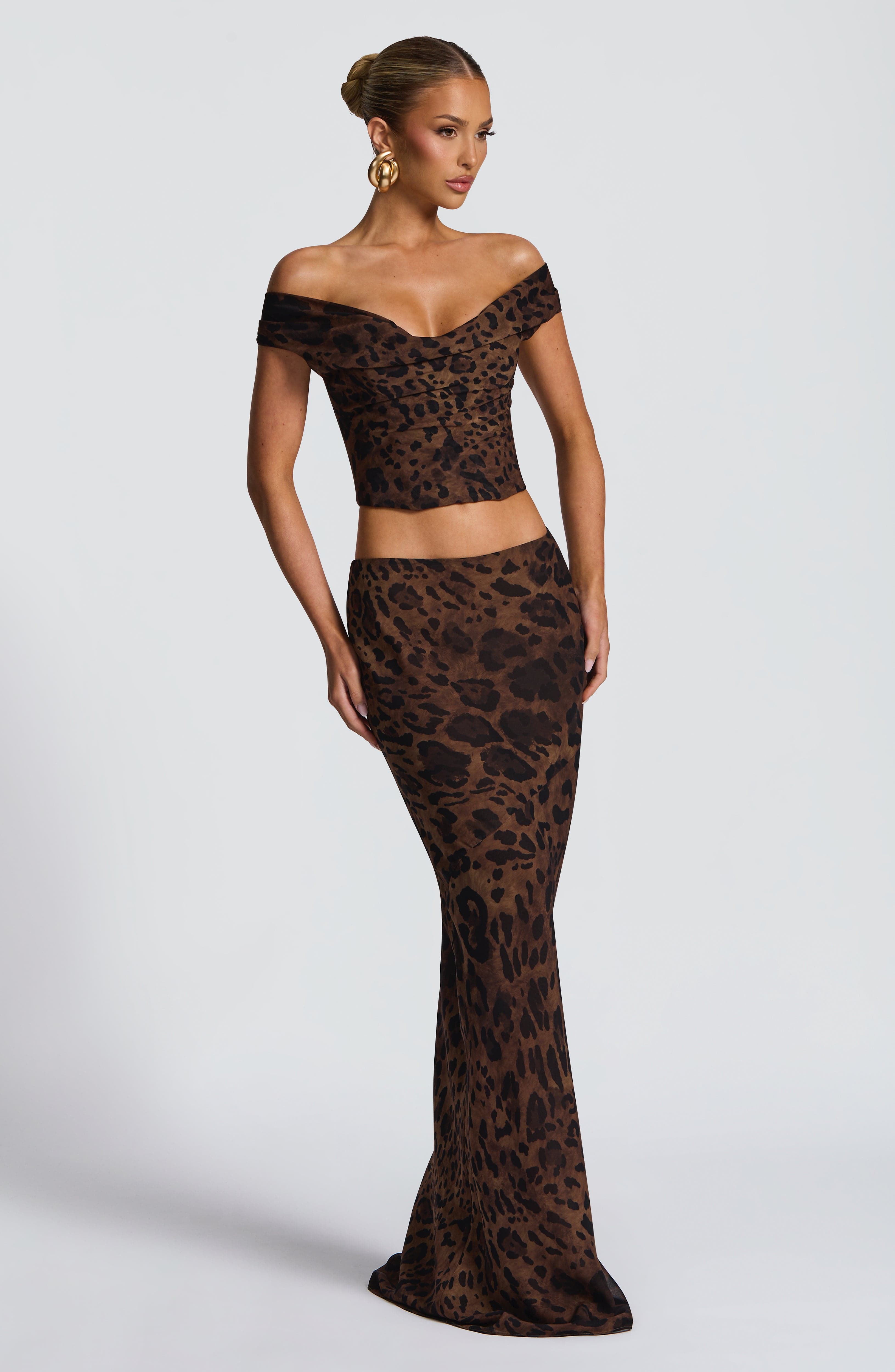 Chrysoula Maxi Skirt - Leopard Print - Napalia