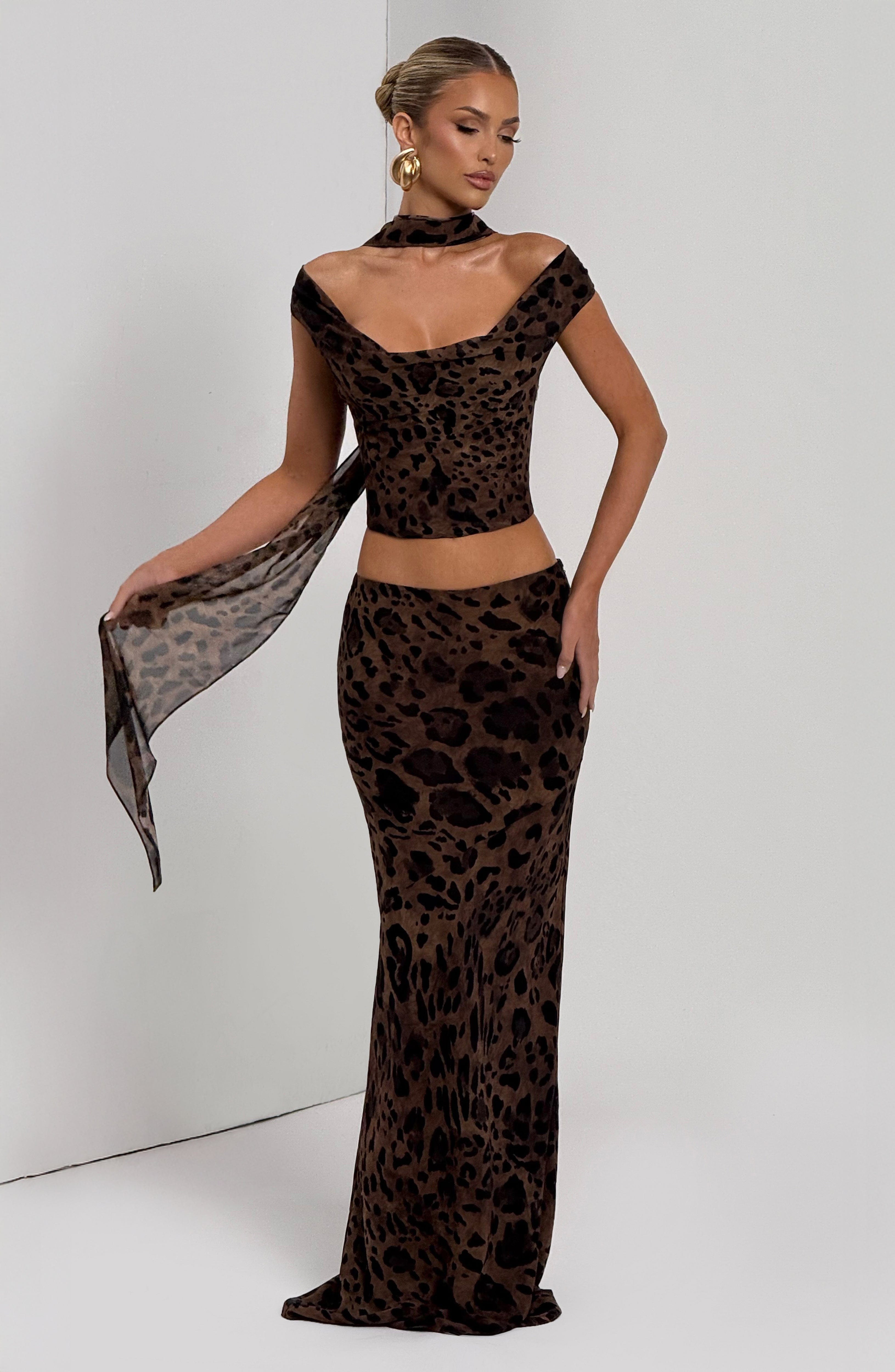 Chrysoula Maxi Skirt - Leopard Print - Napalia