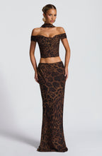 Chrysoula Maxi Skirt - Leopard Print - Napalia