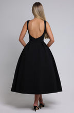 Clarabella Midi Dress - Black - Napalia
