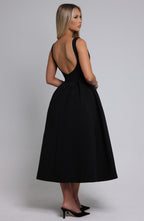 Clarabella Midi Dress - Black - Napalia