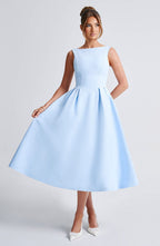 Clarabella Midi Dress - Blue - Napalia