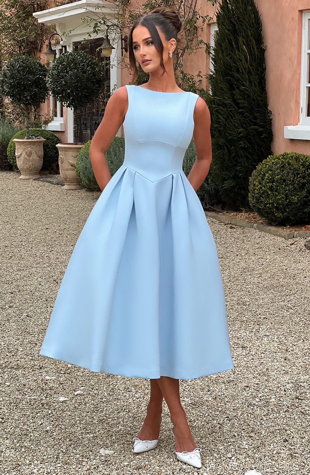 Clarabella Midi Dress - Blue - Napalia
