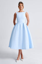 Clarabella Midi Dress - Blue - Napalia