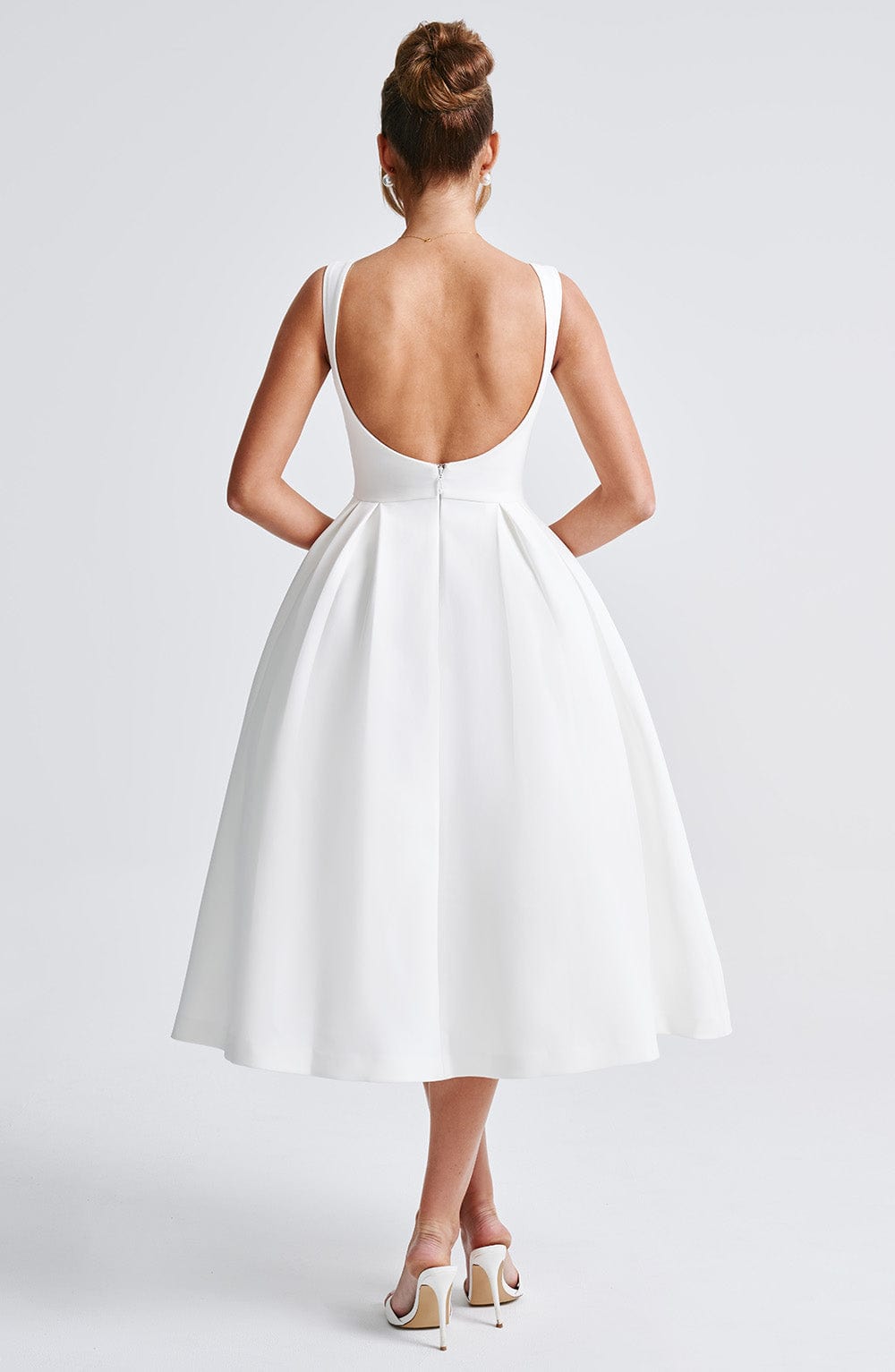 Clarabella Midi Dress - Ivory - Napalia