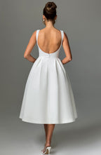 Clarabella Midi Dress - Ivory - Napalia