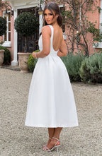 Clarabella Midi Dress - Ivory - Napalia