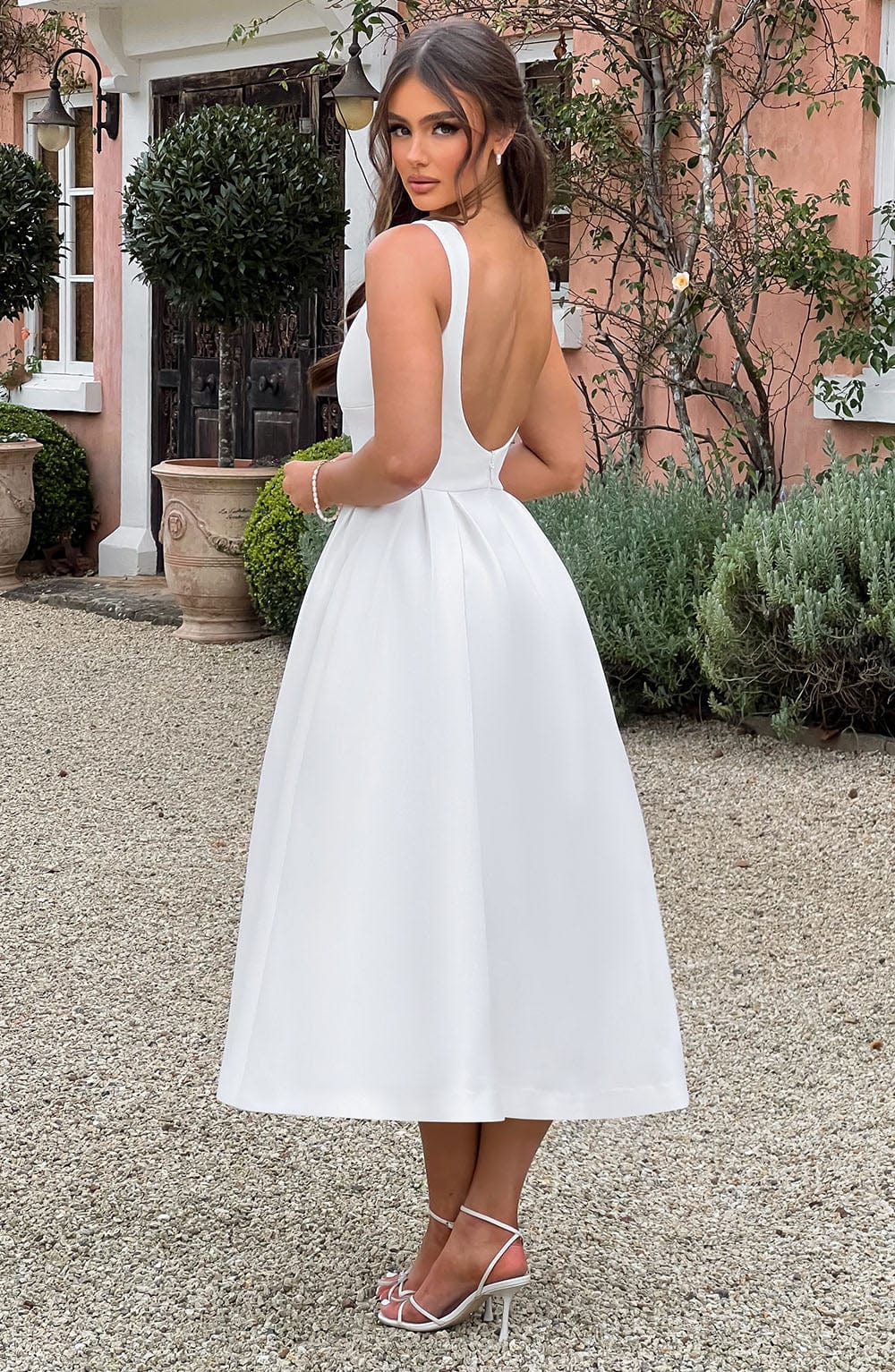 Clarabella Midi Dress - Ivory - Napalia