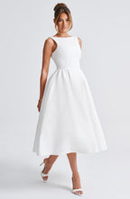 Clarabella Midi Dress - Ivory - Napalia