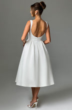 Clarabella Midi Dress - Ivory - Napalia