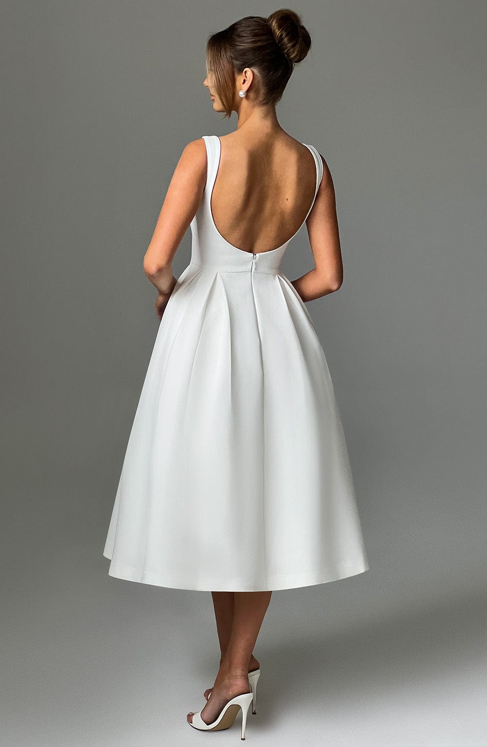 Clarabella Midi Dress - Ivory - Napalia