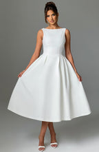 Clarabella Midi Dress - Ivory - Napalia