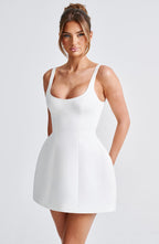 Claretta Mini Dress Ivory - Napalia