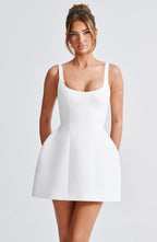 Claretta Mini Dress Ivory - Napalia