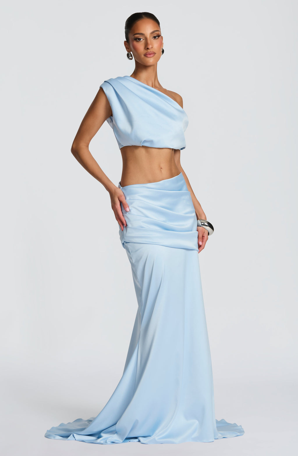 Claudette Maxi Skirt - Glacier Blue - Napalia