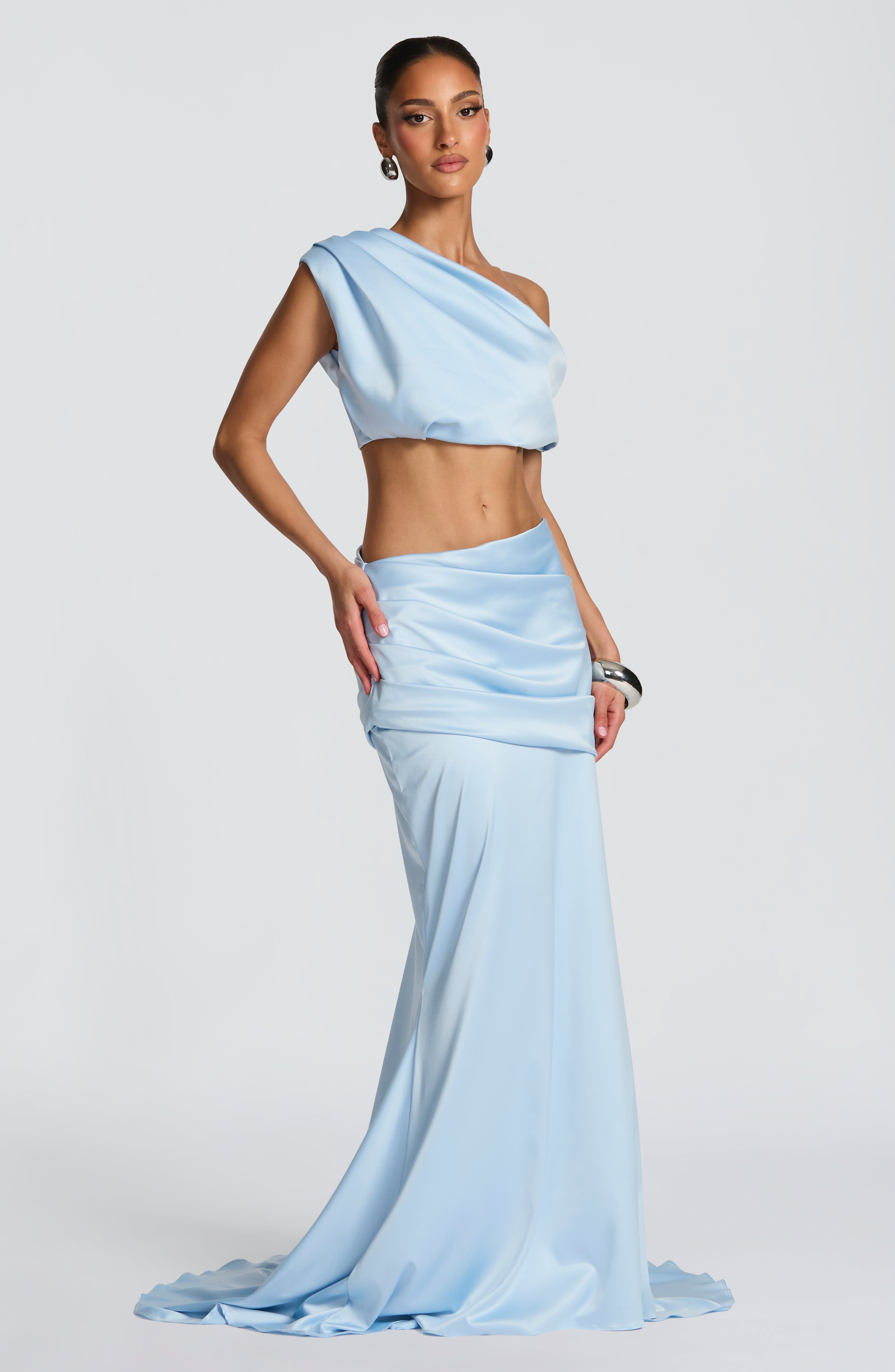 Claudette Maxi Skirt - Glacier Blue - Napalia