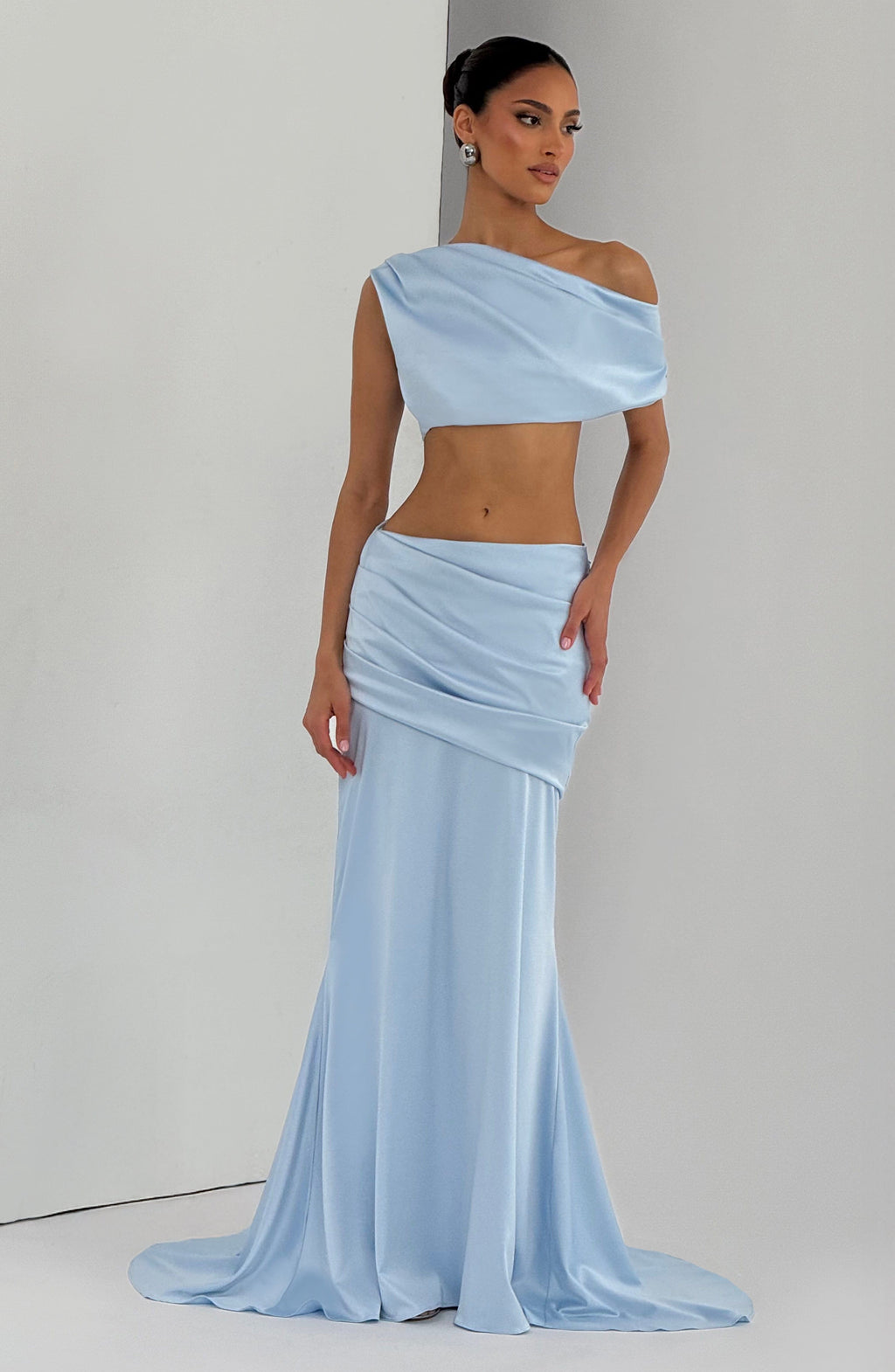 Claudette Maxi Skirt - Glacier Blue - Napalia