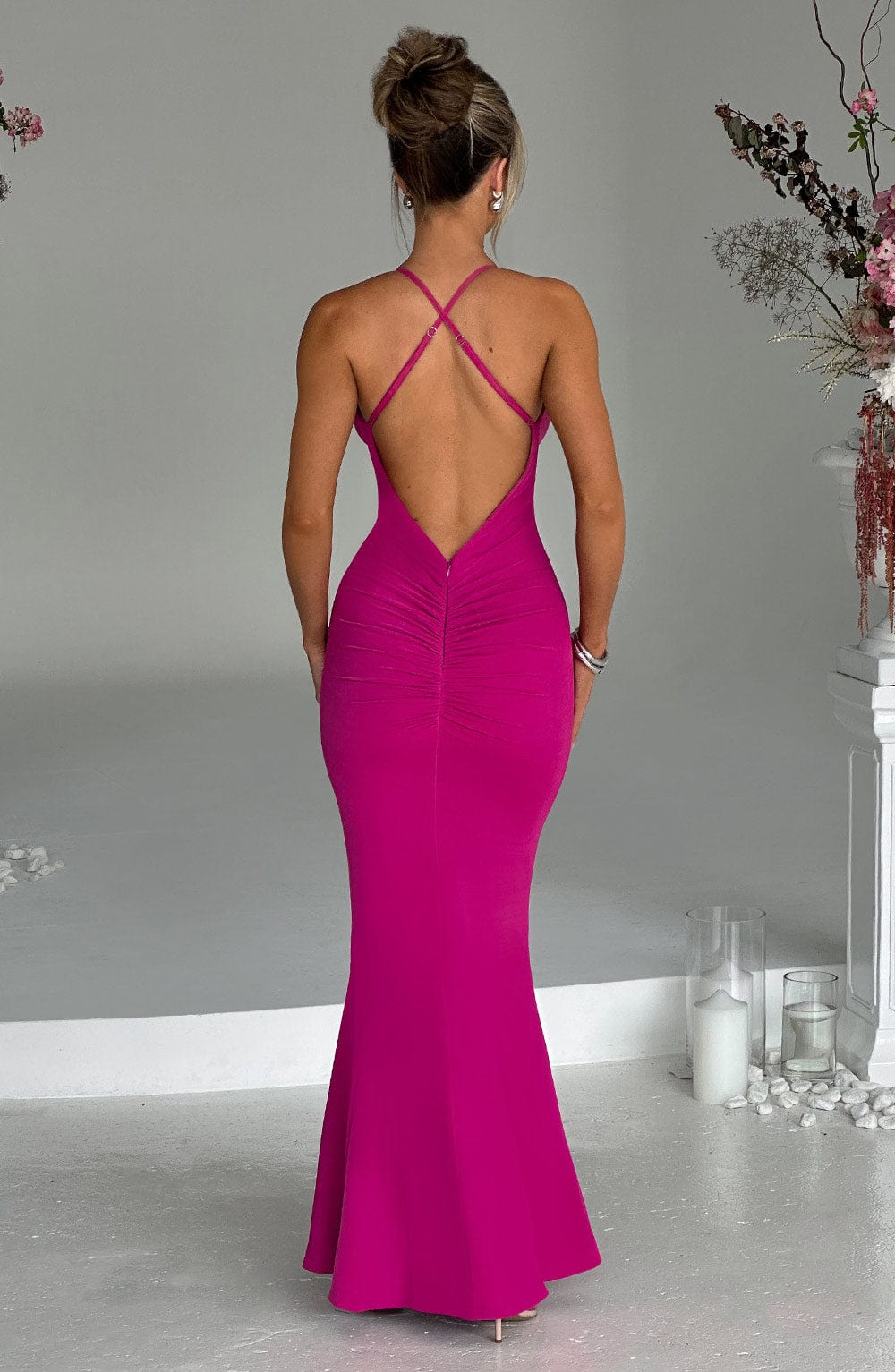 Constantina Maxi Dress - Hot Pink - Napalia