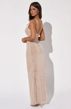 Corinne Maxi Dress - Nude - Napalia