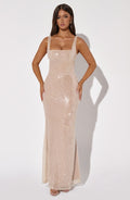 Corinne Maxi Dress - Nude - Napalia