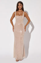 Corinne Maxi Dress - Nude - Napalia