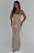 Corinne Maxi Dress - Nude - Napalia