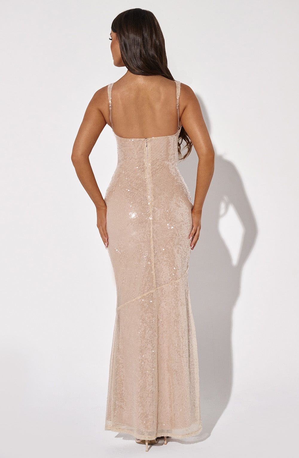 Corinne Maxi Dress - Nude - Napalia