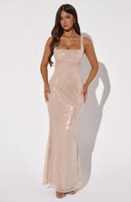Corinne Maxi Dress - Nude - Napalia
