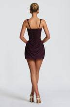 Cornelia Mini Dress - Plum - Napalia