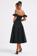 Courtney Midi Dress - Black - Napalia