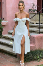 Courtney Midi Dress - Ivory - Napalia