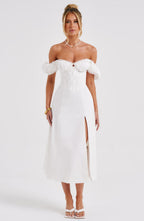 Courtney Midi Dress - Ivory - Napalia