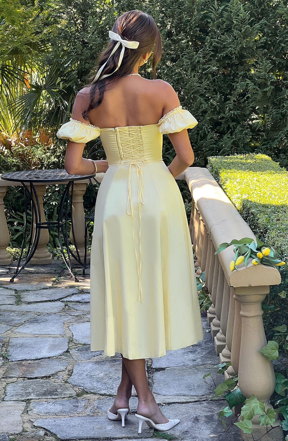 Courtney Midi Dress - Lemon - Napalia