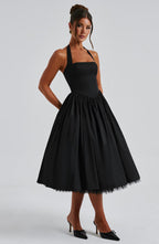 Cressida Midi Dress - Black - Napalia