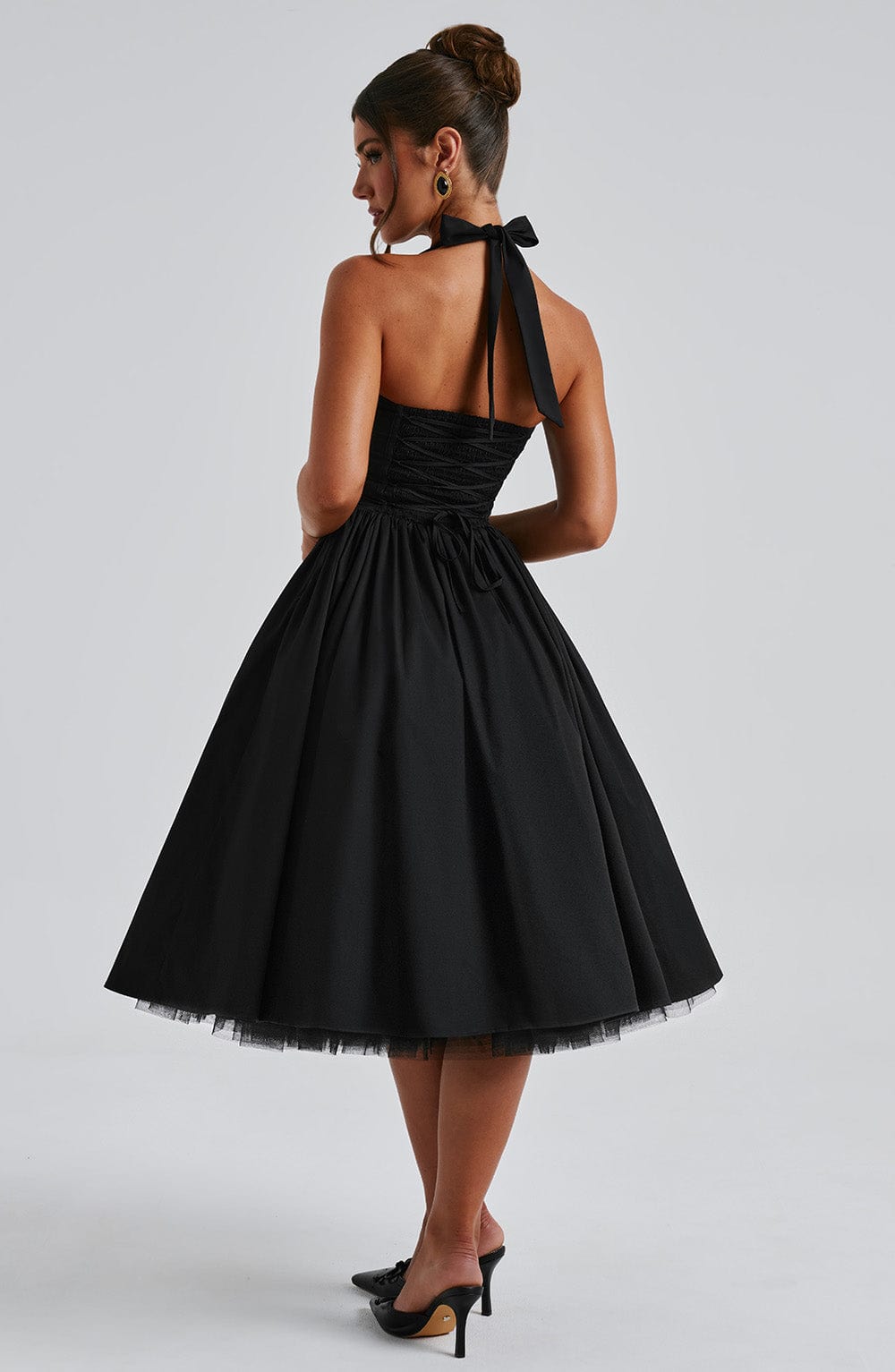 Cressida Midi Dress - Black - Napalia