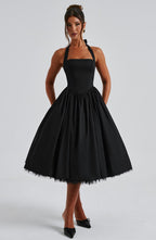 Cressida Midi Dress - Black - Napalia
