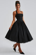 Cressida Midi Dress - Black - Napalia