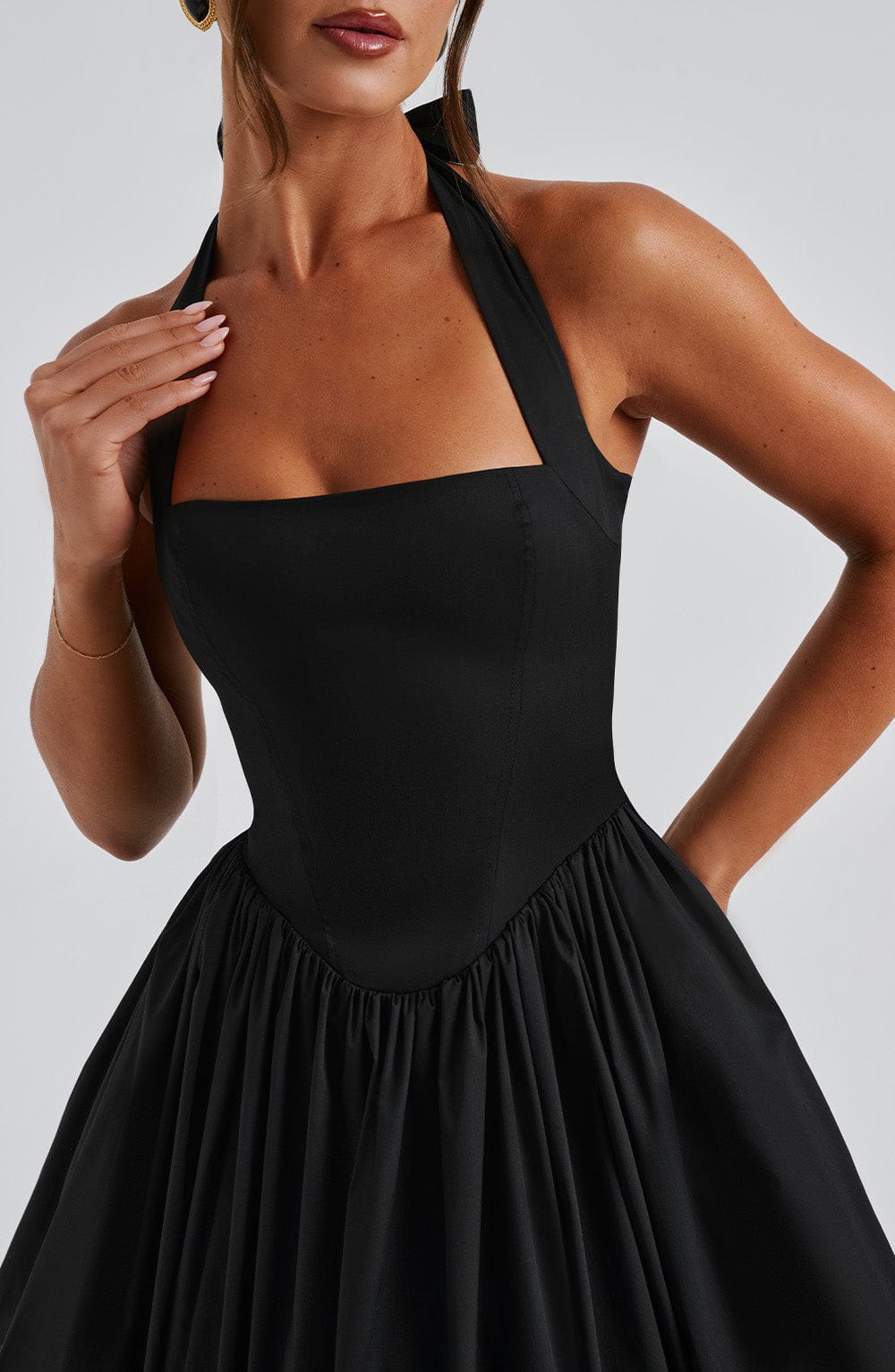 Cressida Midi Dress - Black - Napalia