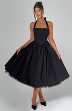 Cressida Midi Dress - Black - Napalia