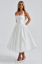 Cressida Midi Dress - Ivory - Napalia