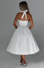 Cressida Midi Dress - Ivory - Napalia