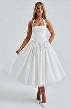 Cressida Midi Dress - Ivory - Napalia