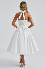 Cressida Midi Dress - Ivory - Napalia