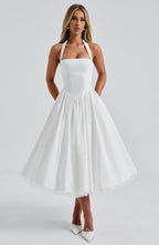 Cressida Midi Dress - Ivory - Napalia
