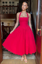 Cressida Midi Dress - Red - Napalia